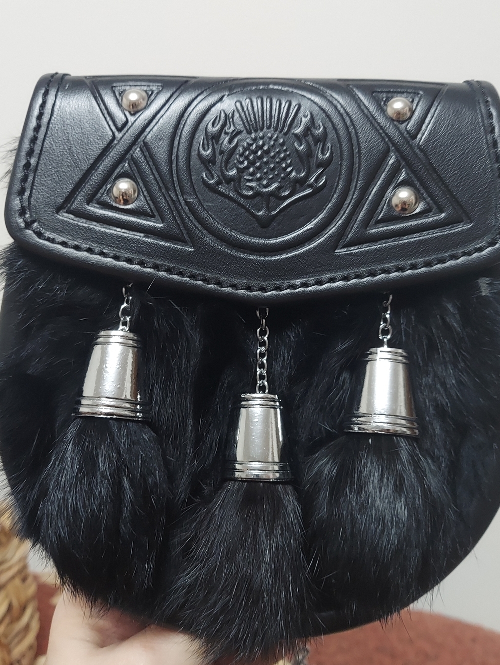 Damn Near Kilt' Em Sport Utility Kilt & Add On Leather Side Bag Black XXL - Picture 10 of 13